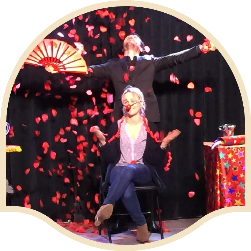 Spectacle de magie sur scène